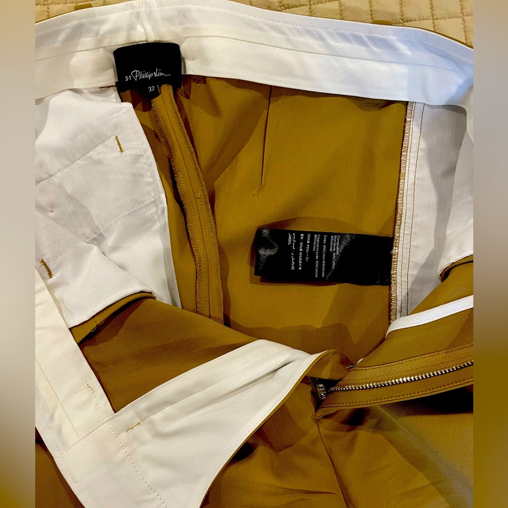 Philip Lim olive green wide legged, wide cuff, cropped men’s pants